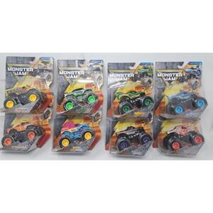 Spinmaster Monster Jam LOT Of 8 Vehicles 2025 1:64 Trucks SERIES 44 NEW